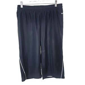 Nike Women's Black Dri-Fit Loose Capri Lined Workout Pants Small Petite